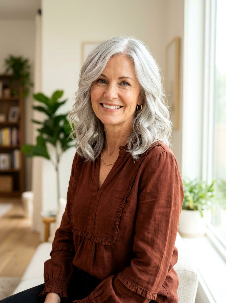 Silver Shoulder Length Waves - 20 classy silver hairstyle ideas - 20 classy silver hairstyle ideas