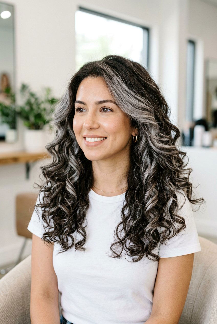 Silver Smoke Balayage - 20 smoky brunette balayage for women - 20 smoky brunette balayage for women