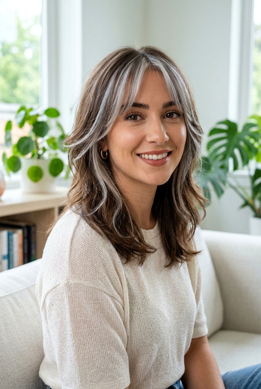 20 Striking Silver Streak Hair Color Ideas to Inspire You