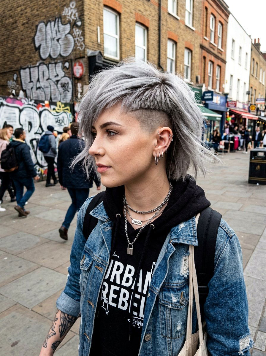 Silver Undercut Bob - 20 silver bob hair color ideas - 20 silver bob hair color ideas