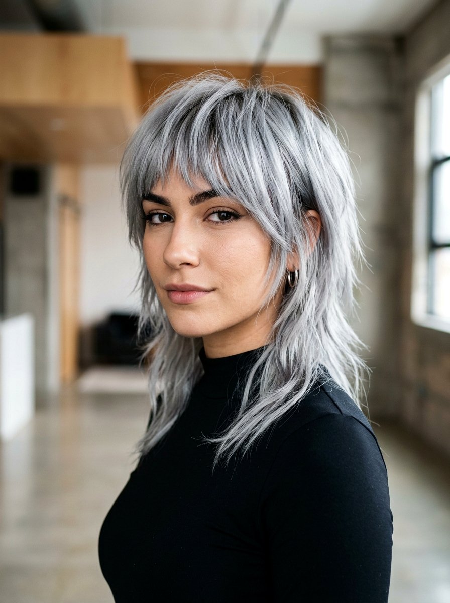 Silver Wolf Cut - 20 wolf cut hair color ideas - 20 wolf cut hair color ideas