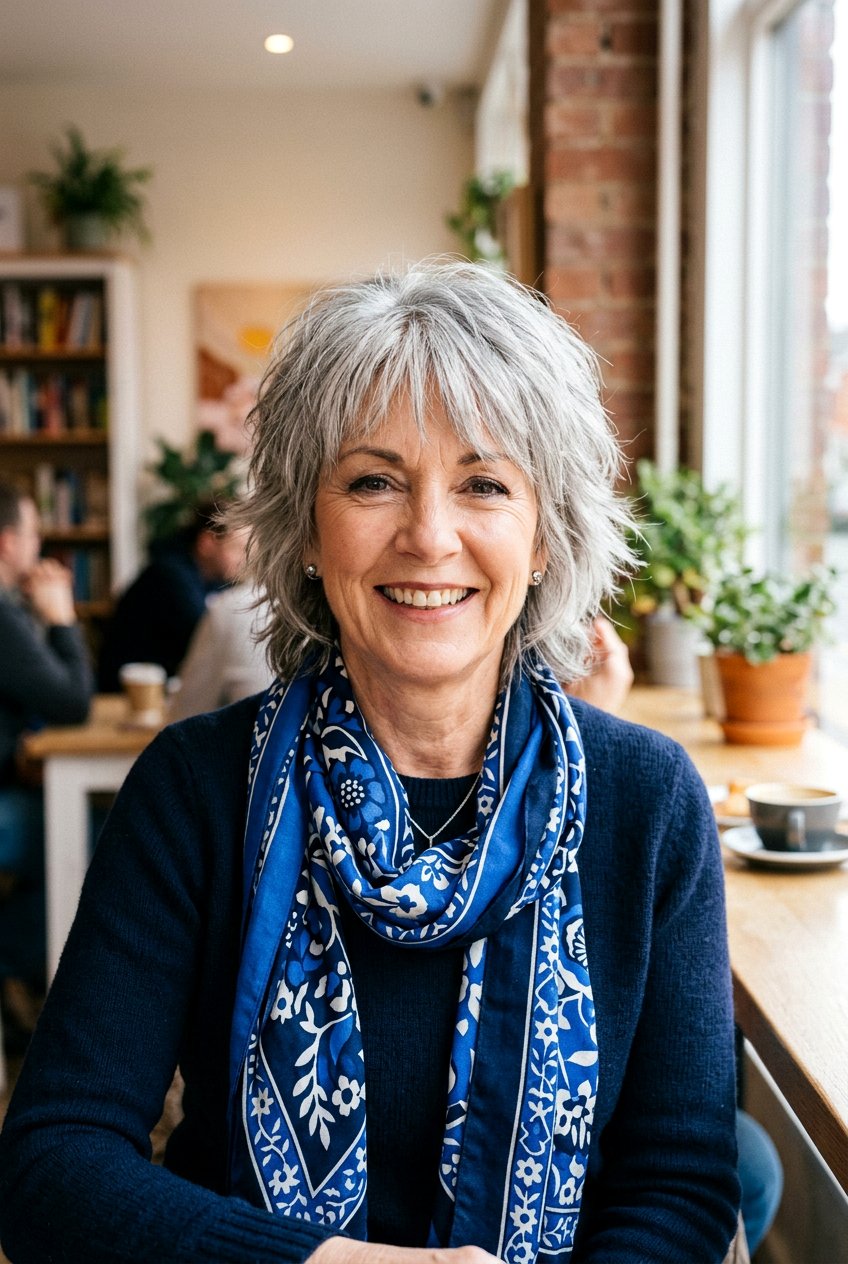 Silver Wolf Cut For Natural Grey - 20 wolf cut for women over 40 - 20 wolf cut for women over 40