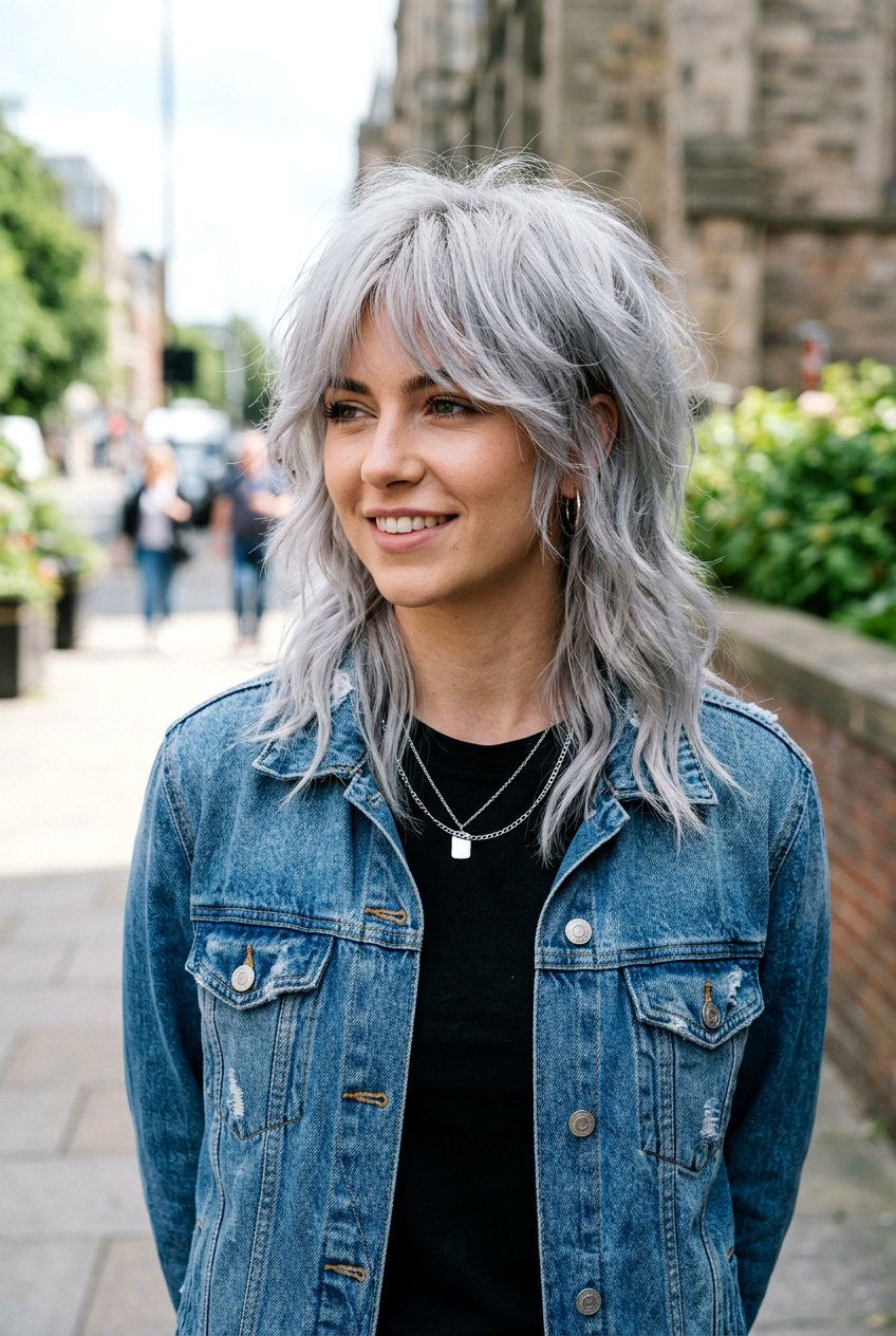 Silver Wolf Cut Haircut - 20 hairstyles for women with naturally gray hair - 20 hairstyles for women with naturally gray hair