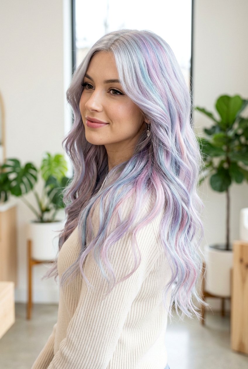 Silver and Pastel Unicorn Hair Color - 20 unicorn hair color ideas - 20 unicorn hair color ideas