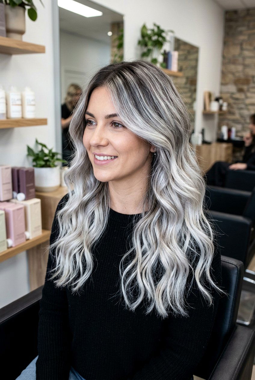 Silver blonde balayage - 20 smoky blonde hair color - 20 smoky blonde hair color