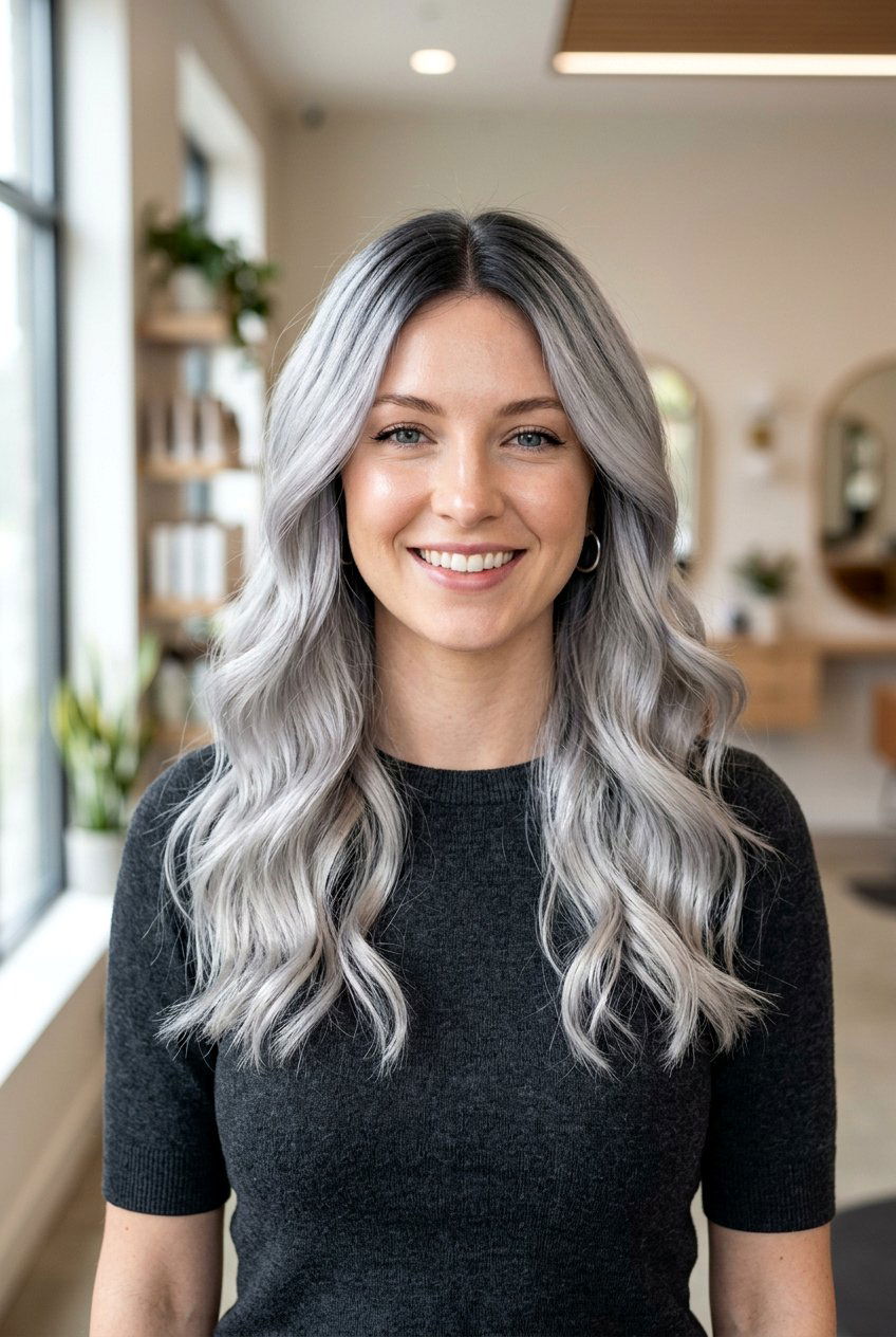 Silver blonde with roots - 20 rooted blonde hair color - 20 rooted blonde hair color