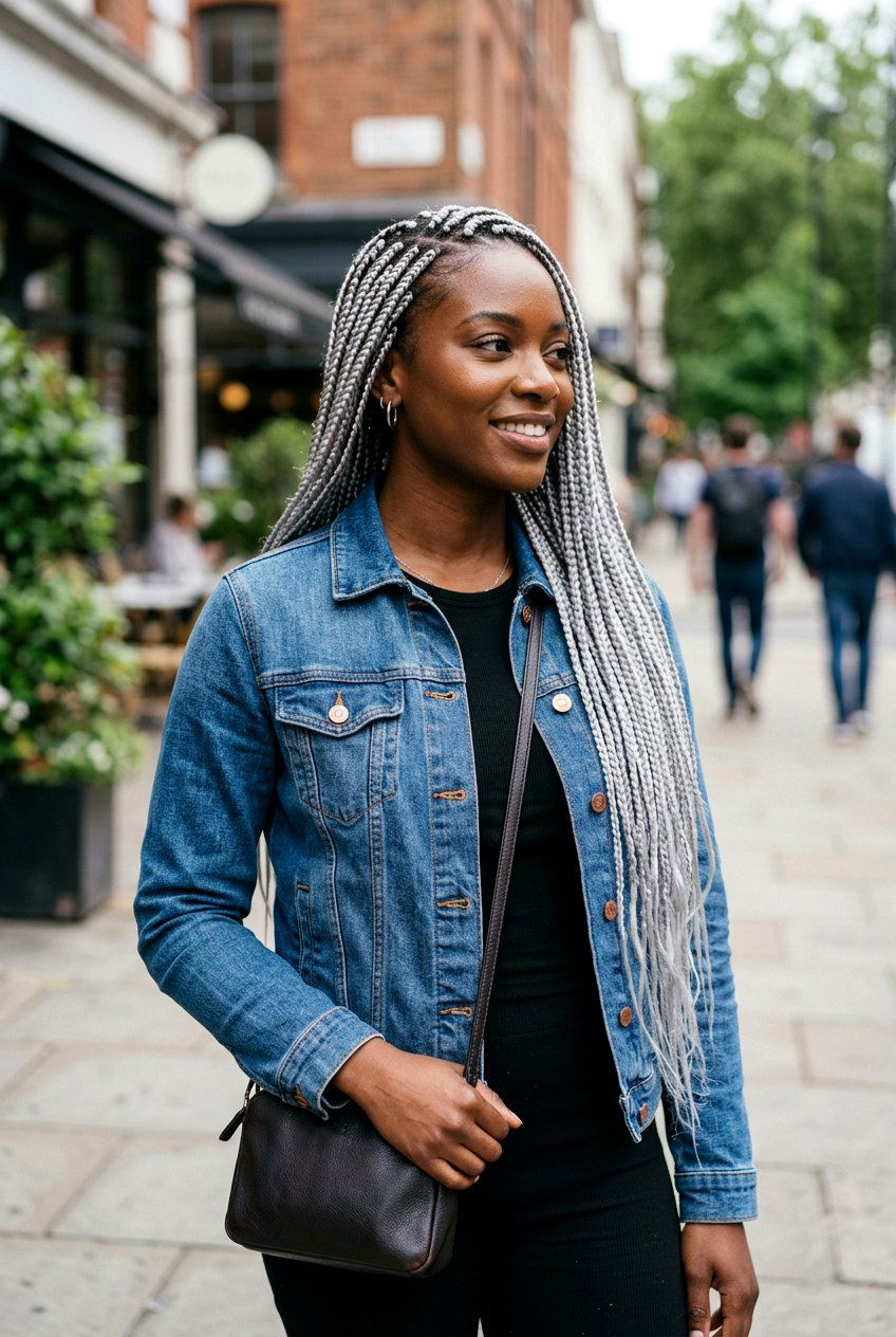Silver box braids - 20 gray natural hairstyles for black women - 20 gray natural hairstyles for black women
