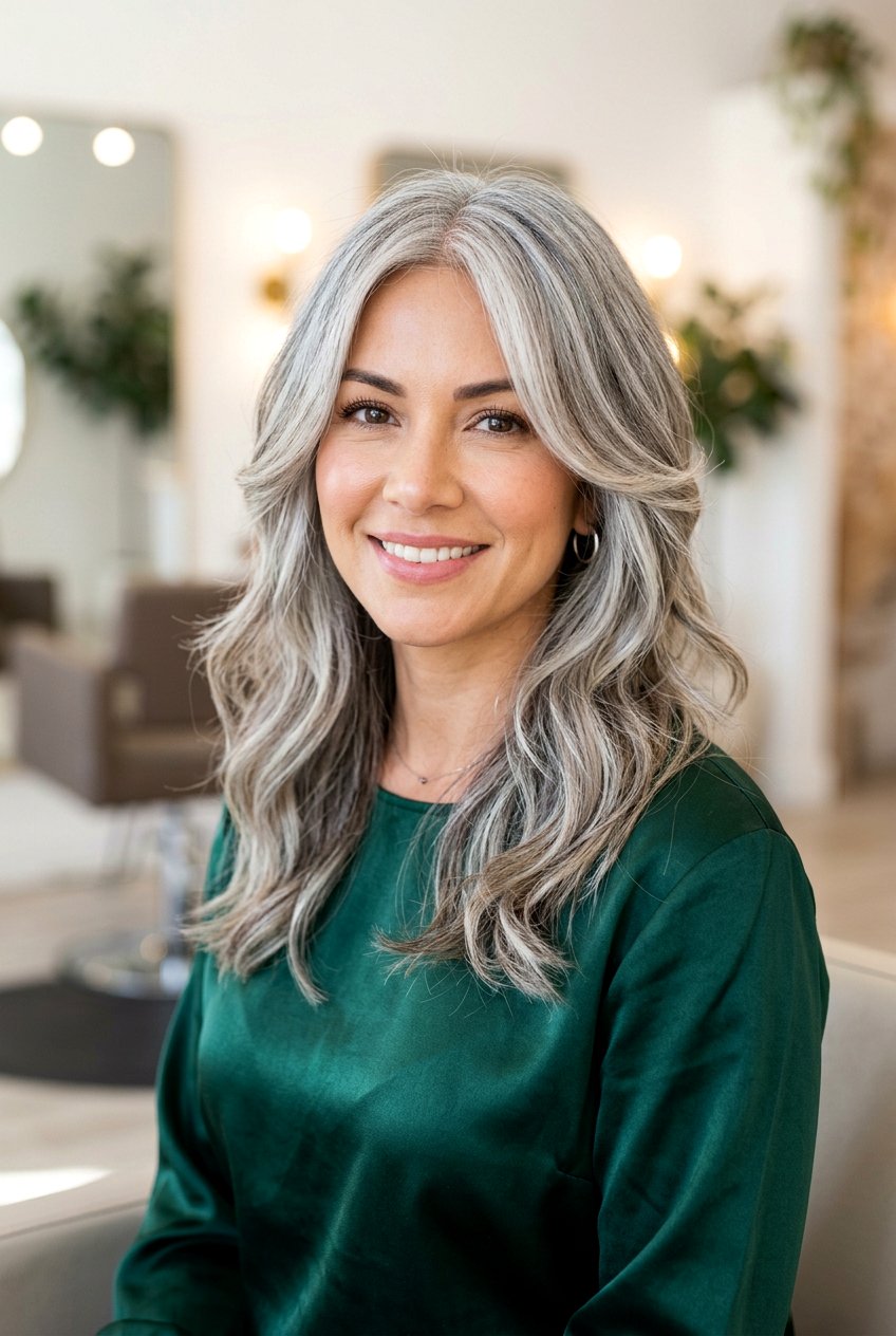 Silver face framing layers - 20 elegant silver hairstyles for women - 20 elegant silver hairstyles for women