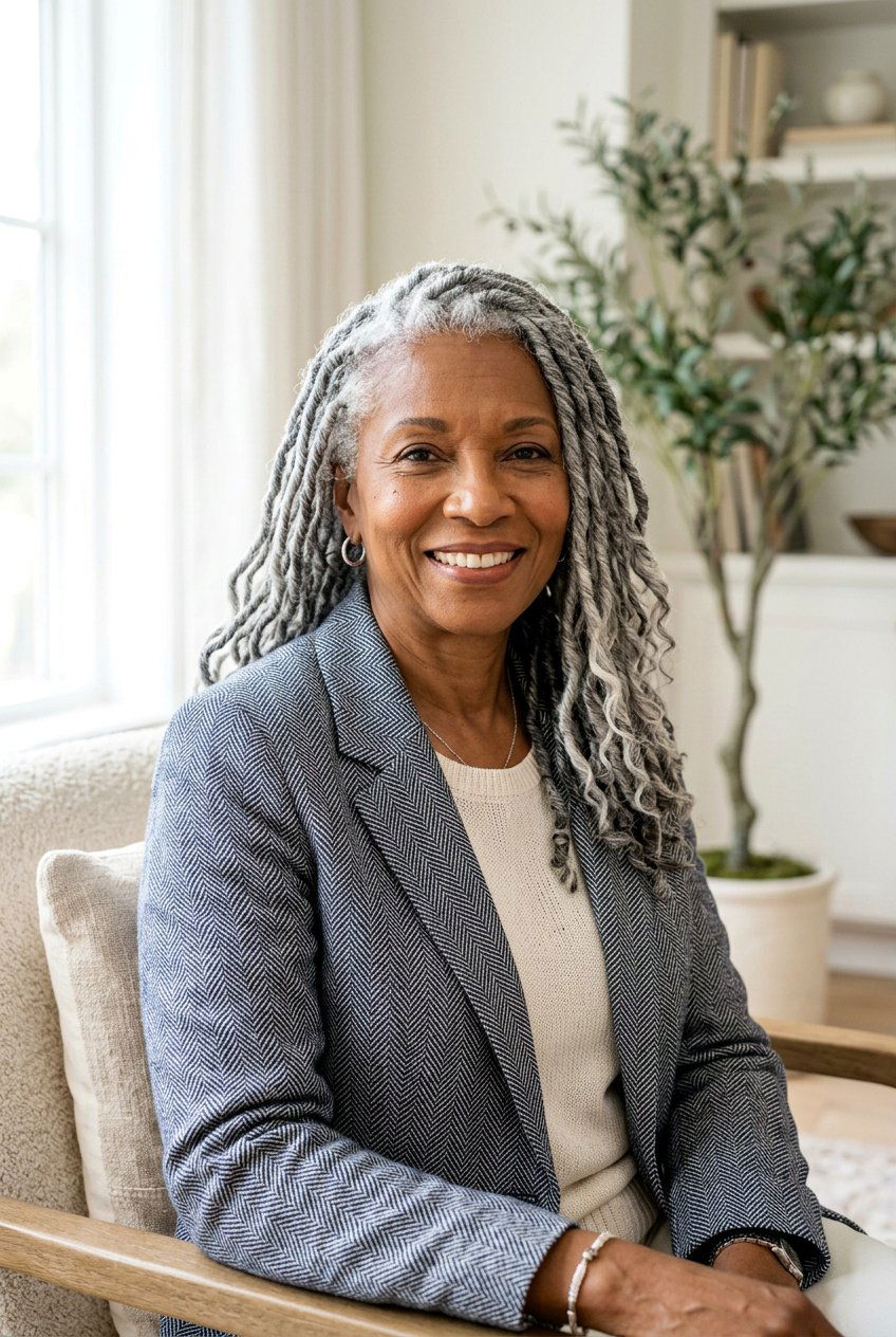 Silver faux locs for older women - 20 faux locs hairstyles - 20 faux locs hairstyles