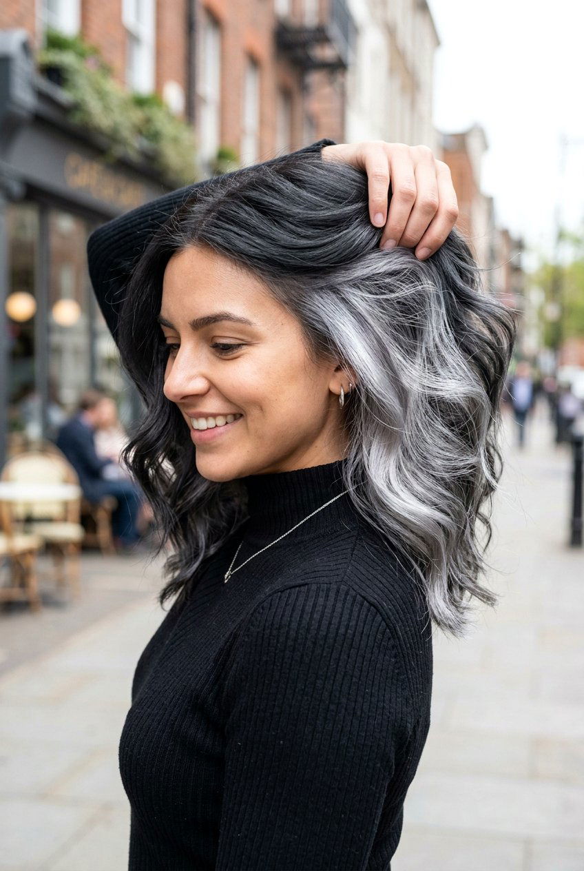 Silver hidden hair color - 20 hidden color under hair - 20 hidden color under hair