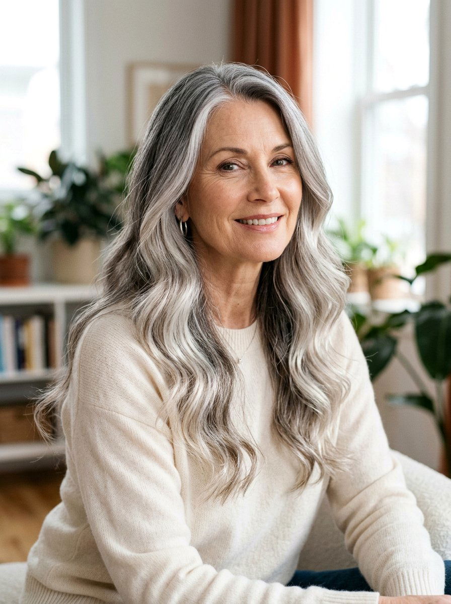 Silver pearl balayage for older women - 20 pearl gray highlights for mature hair - 20 pearl gray highlights for mature hair