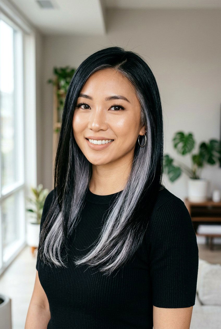 Silver peekaboo black hair - 20 underlayer hair color ideas - 20 underlayer hair color ideas