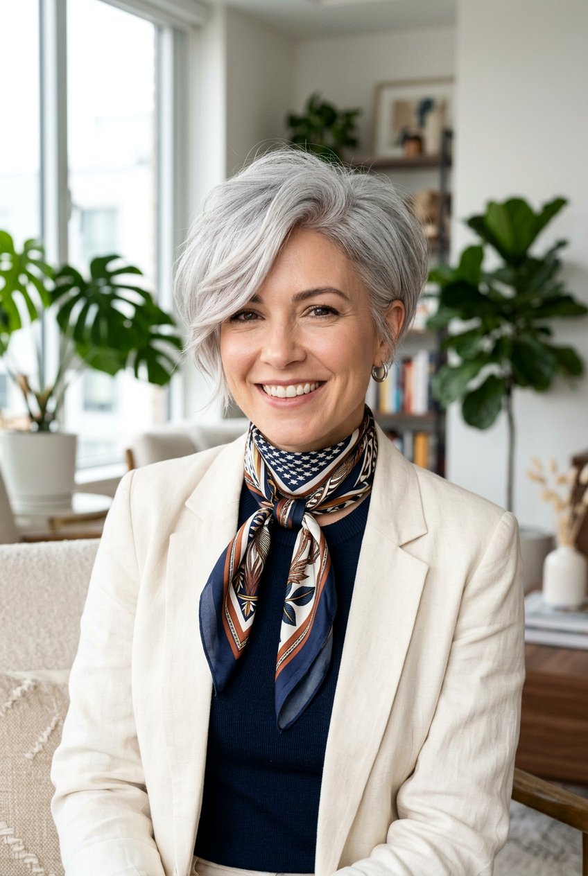 Silver pixie bob - 20 elegant silver hairstyles for women - 20 elegant silver hairstyles for women