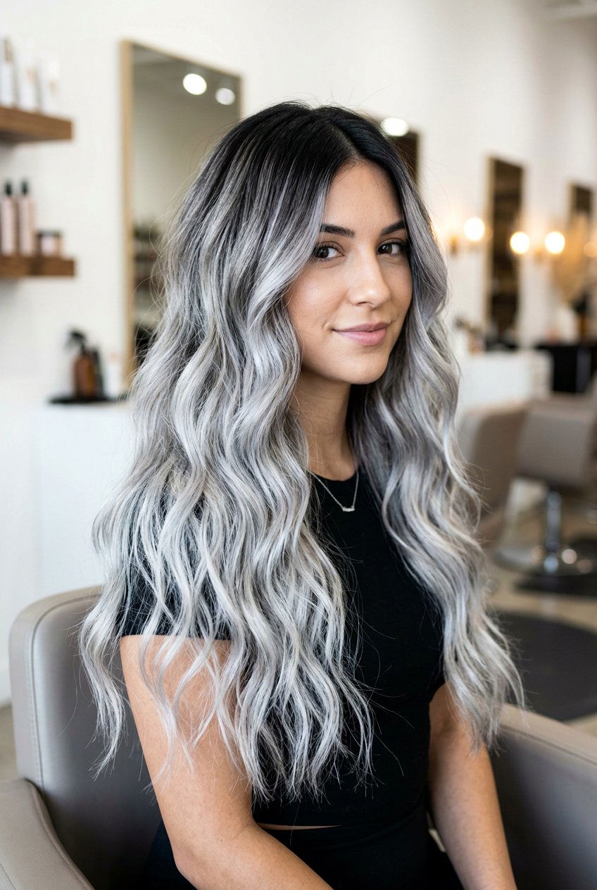 Silver shadow root balayage - 20 shadow root balayage - 20 shadow root balayage