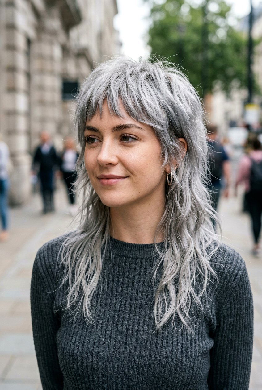 Silver shaggy mullet - 20 edgy short haircuts for women - 20 edgy short haircuts for women