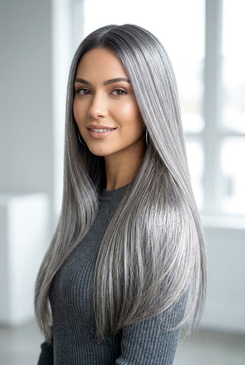 Silver smoky gray hair - 20 smoky gray hair color - 20 smoky gray hair color