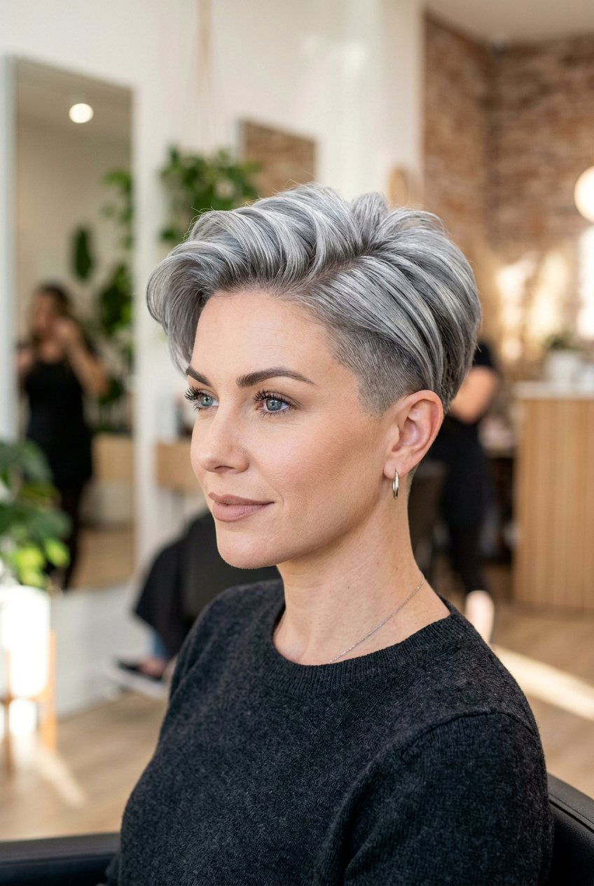 Silver undercut pixie haircut - 20 undercut pixie haircut - 20 undercut pixie haircut