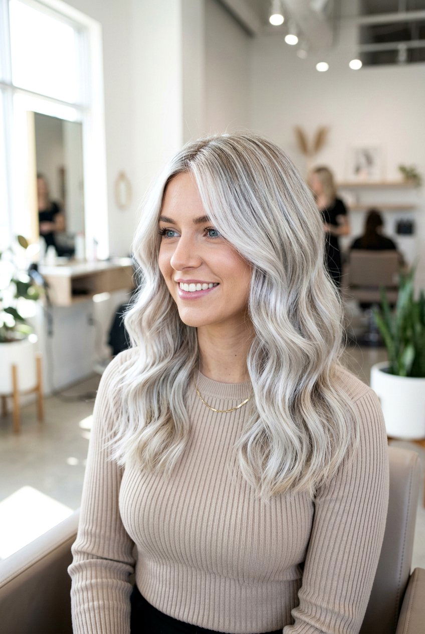 Silver white highlights for blonde hair - 20 blonde gray blending highlights - 20 blonde gray blending highlights