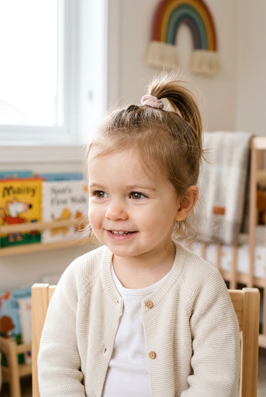 Simple Baby Ponytail - 20 baby hair styling ideas for girls - 20 baby hair styling ideas for girls