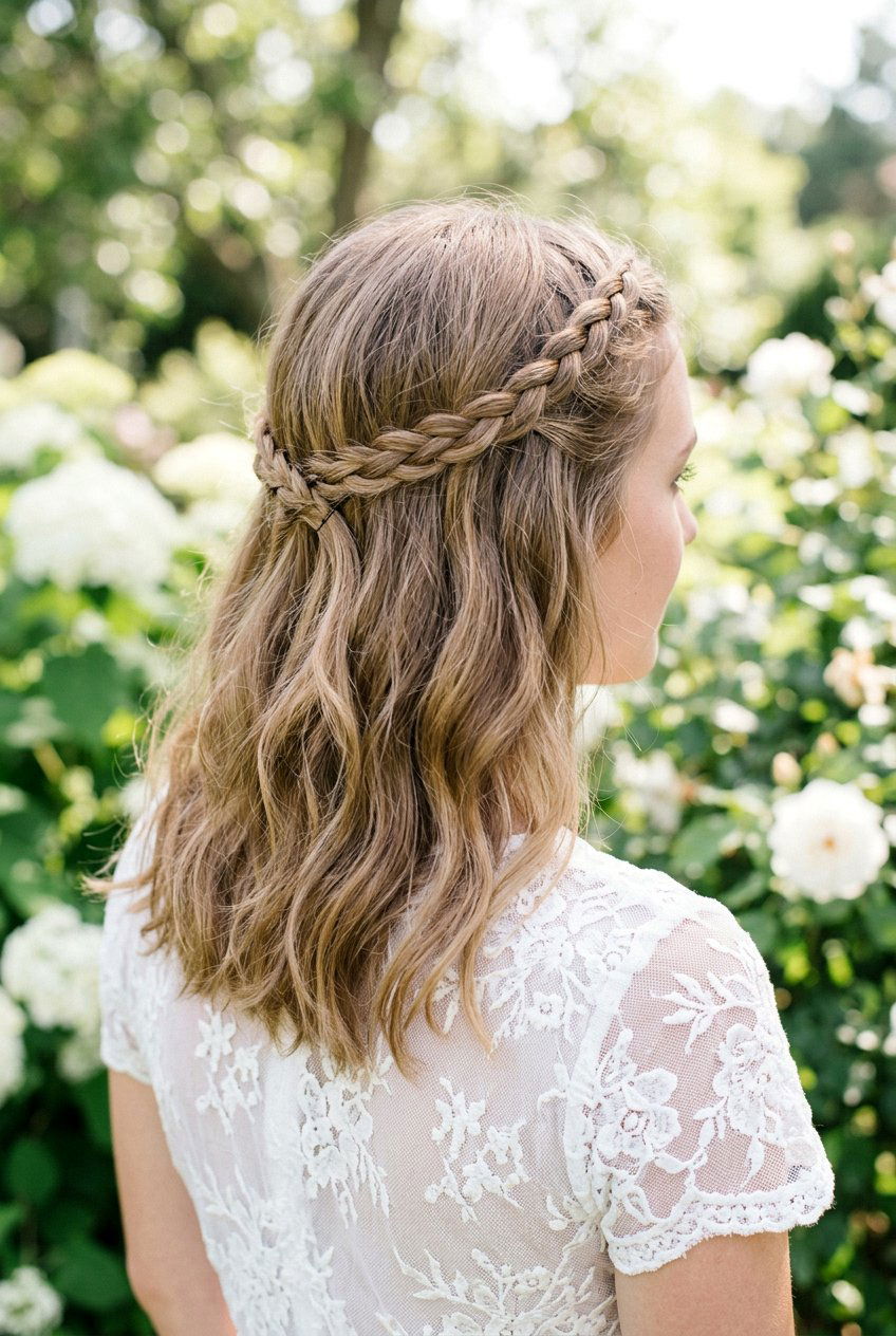 Simple Braided Crown - 20 lazy day heatless hairstyle for women - 20 lazy day heatless hairstyle for women