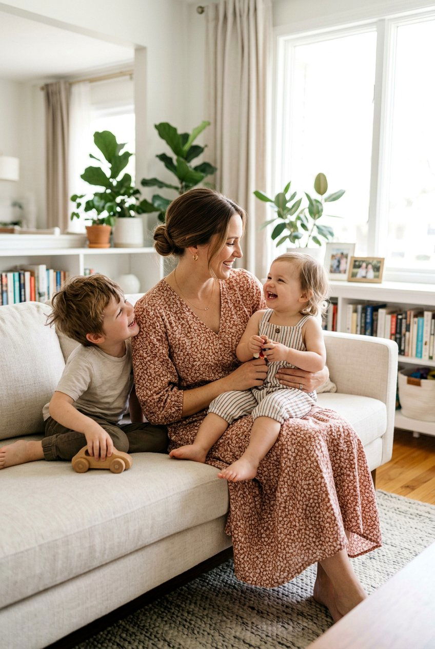 Simple Bun For Busy Mom - 20 family photo hairstyles - 20 family photo hairstyles