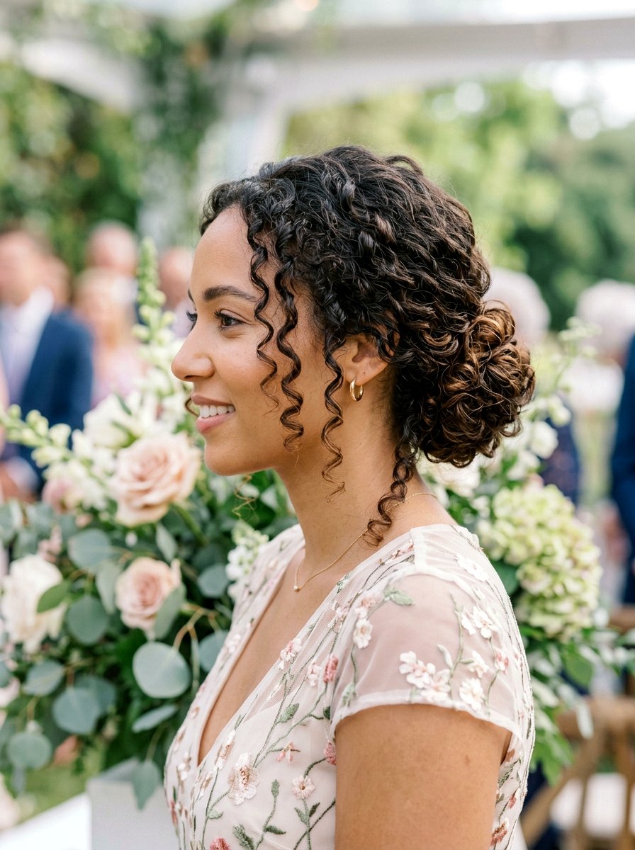 Simple Bun For Medium Curly Hair Wedding Guest - 20 simple wedding guest bun for medium hair - 20 simple wedding guest bun for medium hair