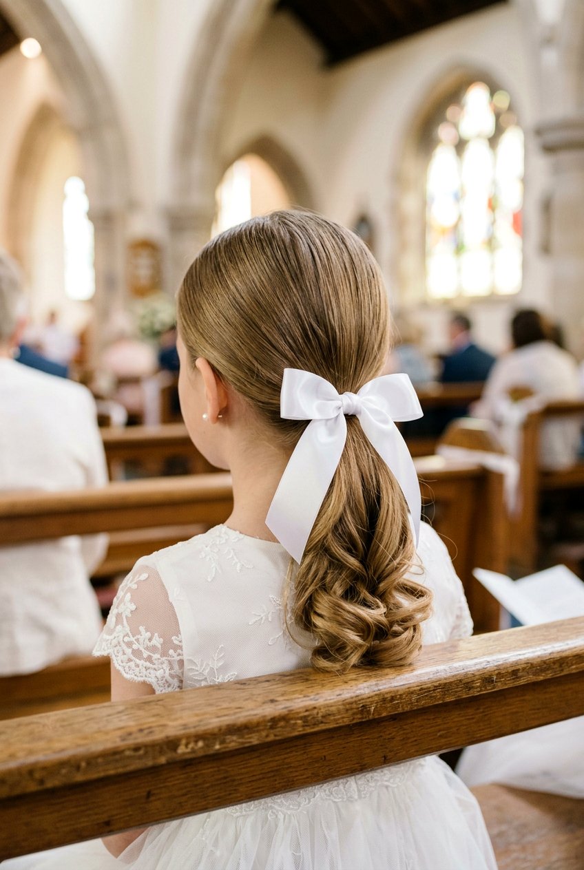Simple Communion Ponytail For Girls - 20 communion hairstyles for girls - 20 communion hairstyles for girls