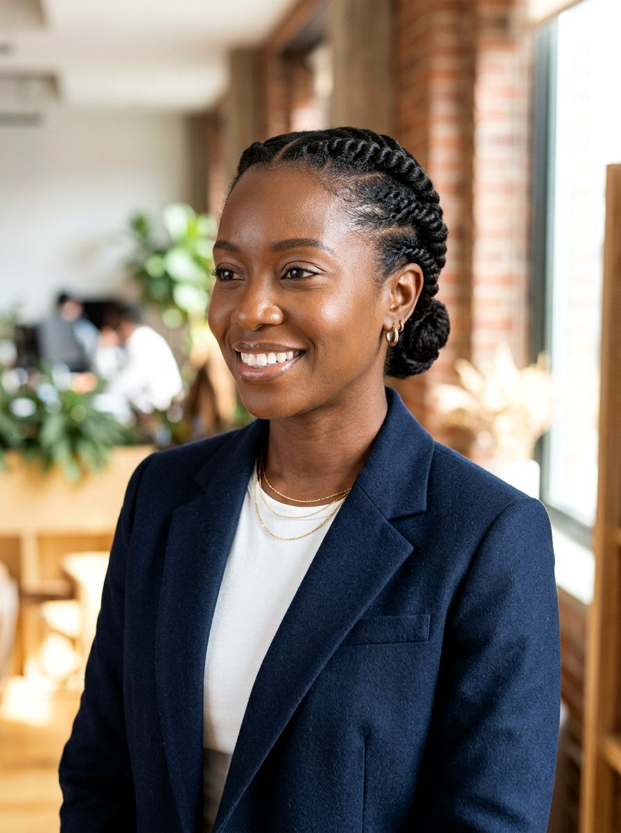 Simple Flat Twist Updo - 20 quick hairstyle for natural black hair - 20 quick hairstyle for natural black hair
