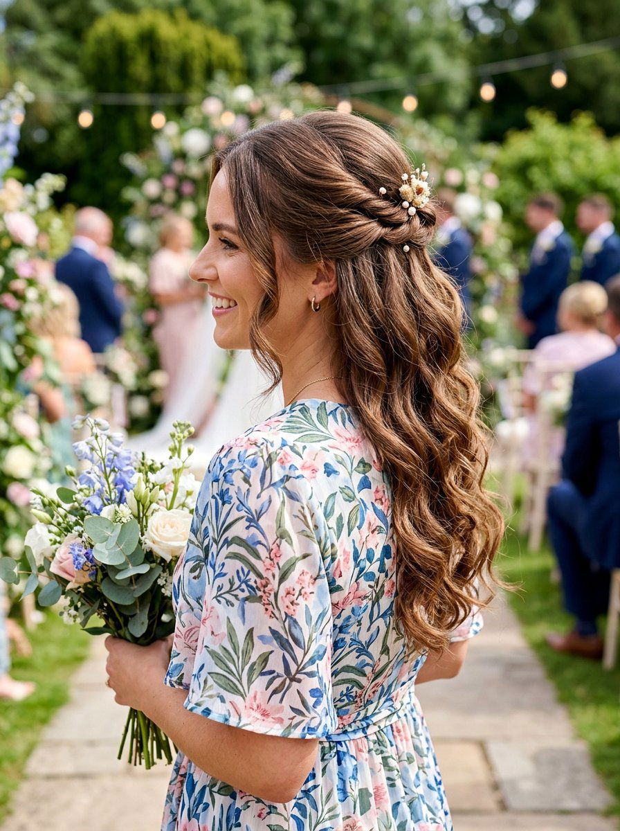 Simple Half Up Half Down Curls - 20 wedding guest half up half down curls - 20 wedding guest half up half down curls