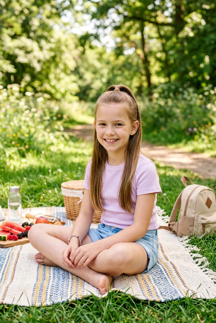 Simple Half Up Ponytail For Picnic - 20 picnic hairstyles for girls - 20 picnic hairstyles for girls
