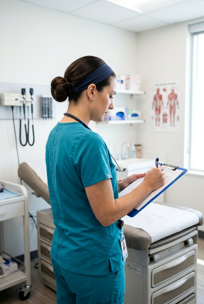 Simple Headband With Low Bun - 20 doctor friendly hairstyles - 20 doctor friendly hairstyles