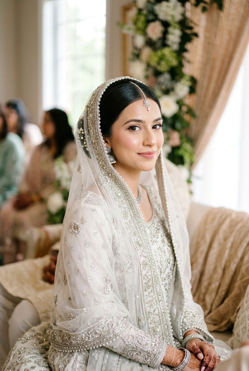 Simple Low Bun Nikah Hairstyle - 20 simple nikah hairstyles - 20 simple nikah hairstyles