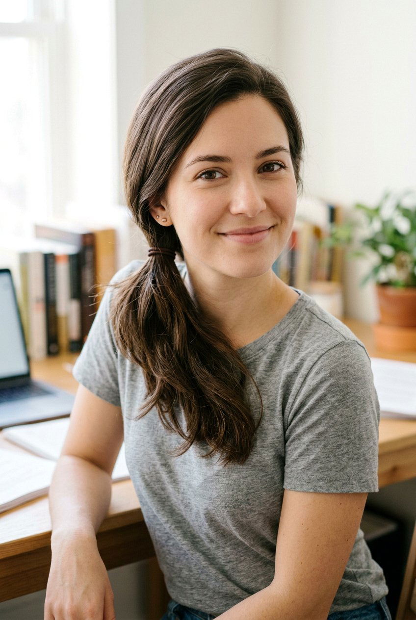 Simple Low Side Ponytail For Exams - 20 exam day hairstyles - 20 exam day hairstyles