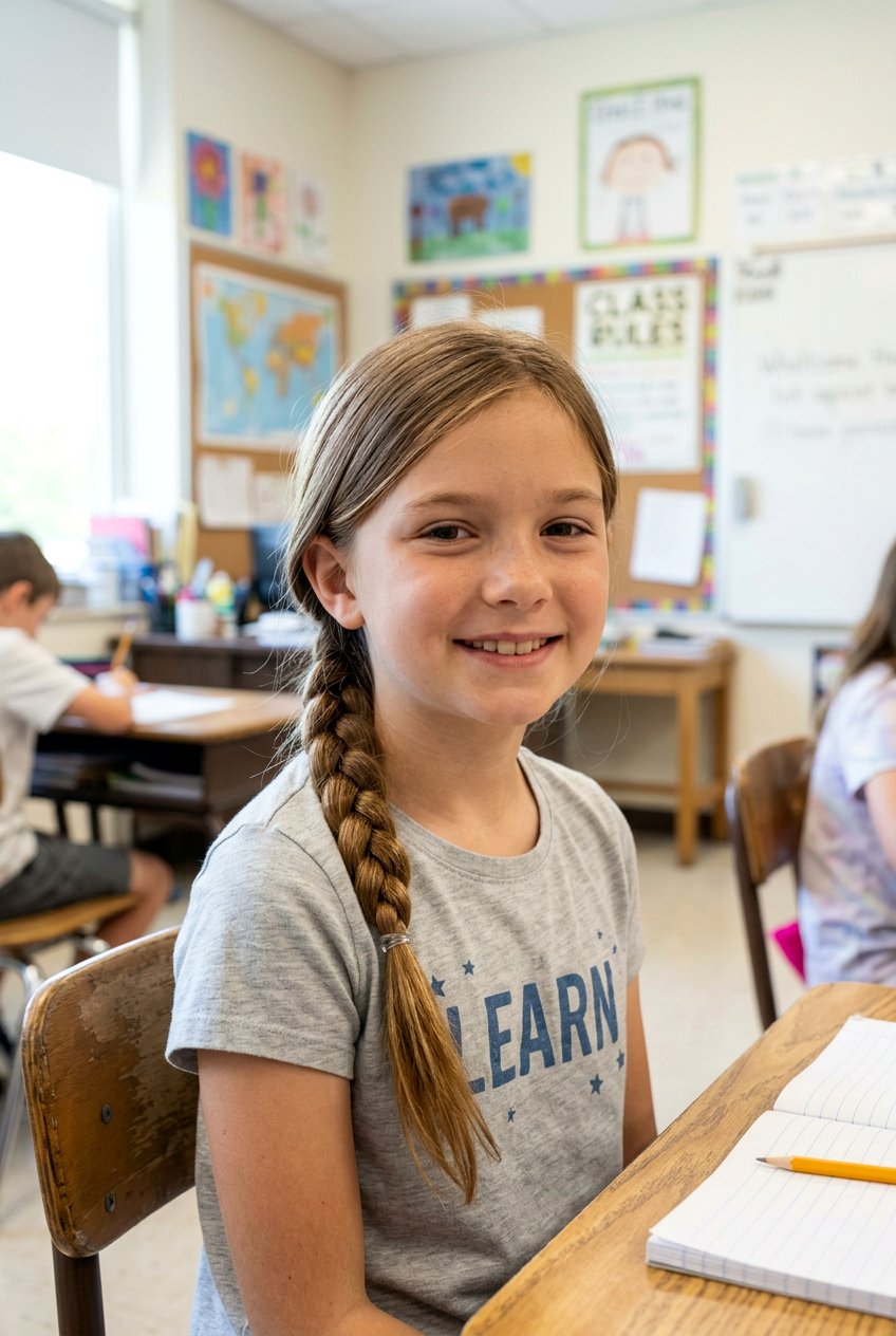 Simple Low Three Strand Braid For School - 20 simple school braid for girls - 20 simple school braid for girls