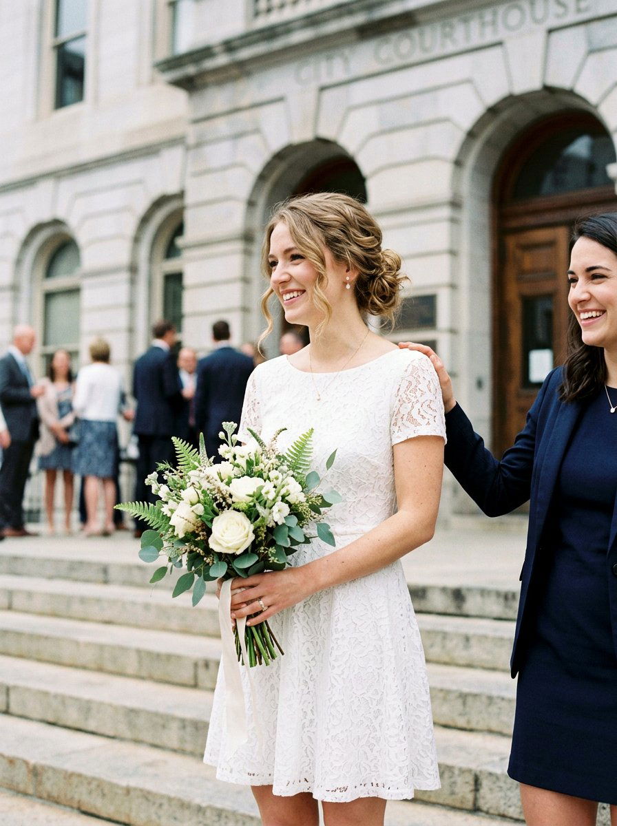 Simple Messy Bun Courthouse Wedding Hair - 20 simple courthouse wedding hairstyle - 20 simple courthouse wedding hairstyle