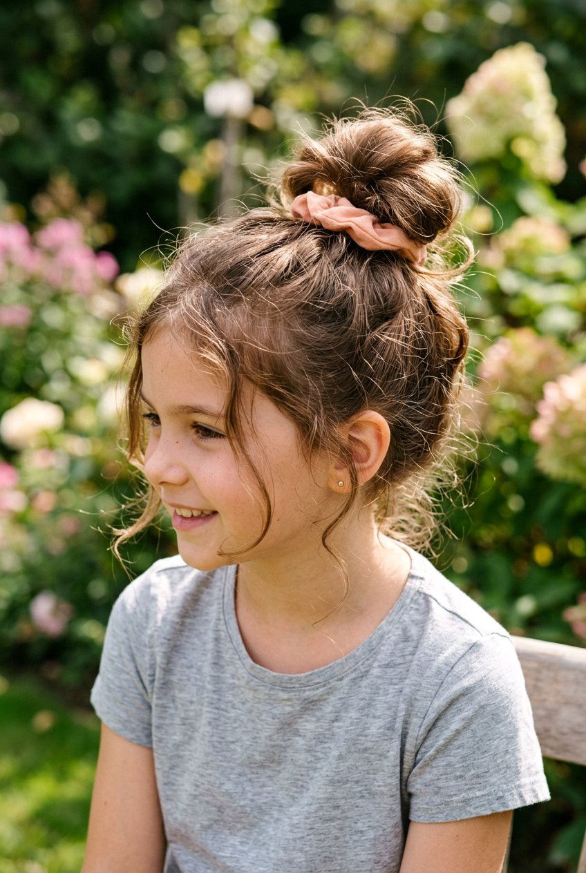 Simple Messy Bun - 20 simple hairstyles for girls - 20 simple hairstyles for girls