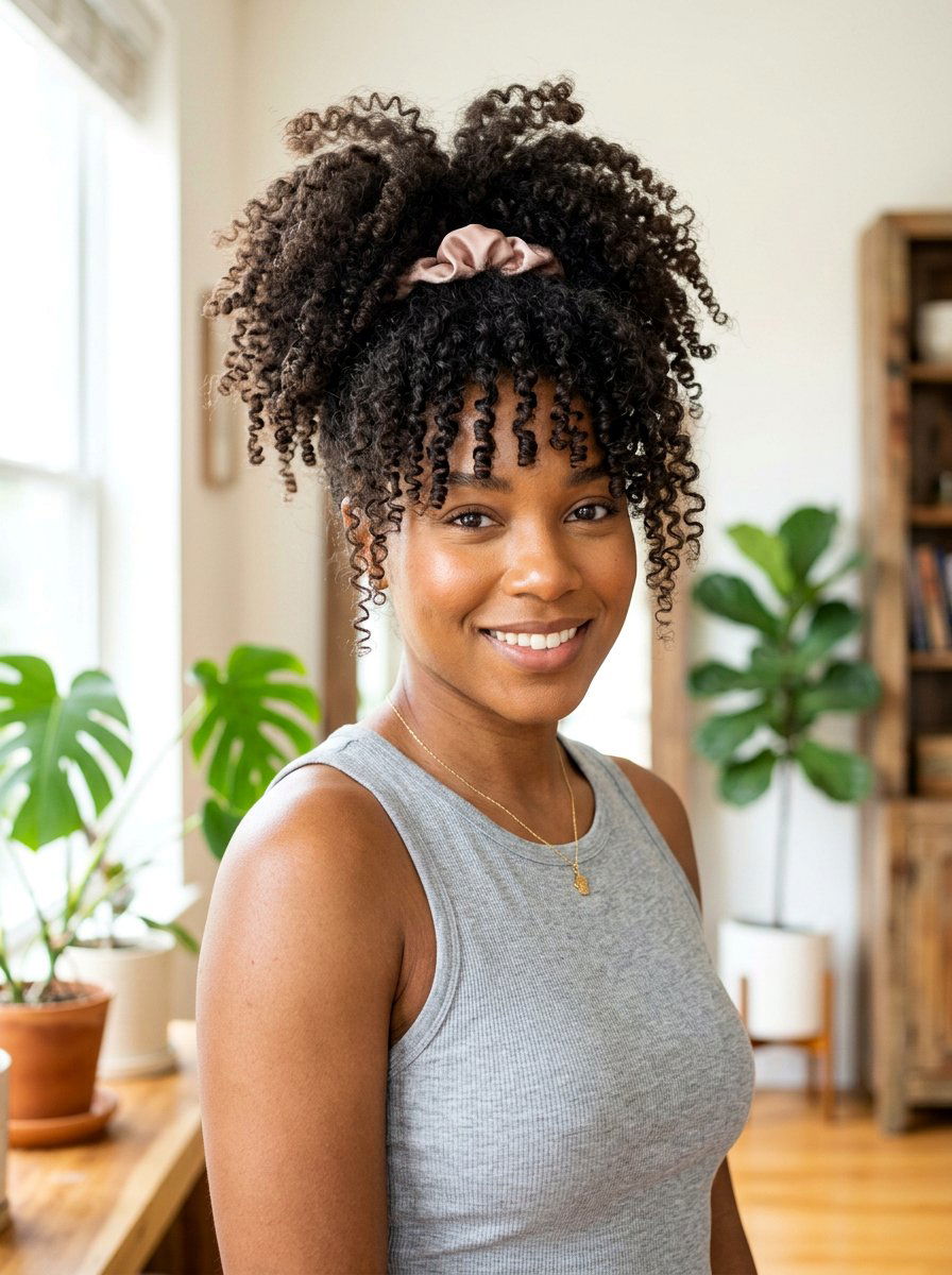 Simple Pineappled Curls - 20 lazy heatless hairstyles for mornings - 20 lazy heatless hairstyles for mornings