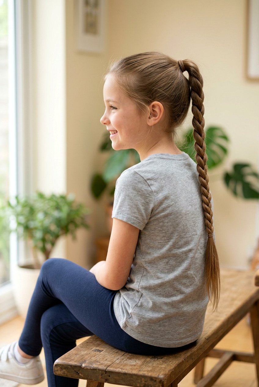 Simple Rope Braid Ponytail For Girls - 20 simple school braid for girls - 20 simple school braid for girls