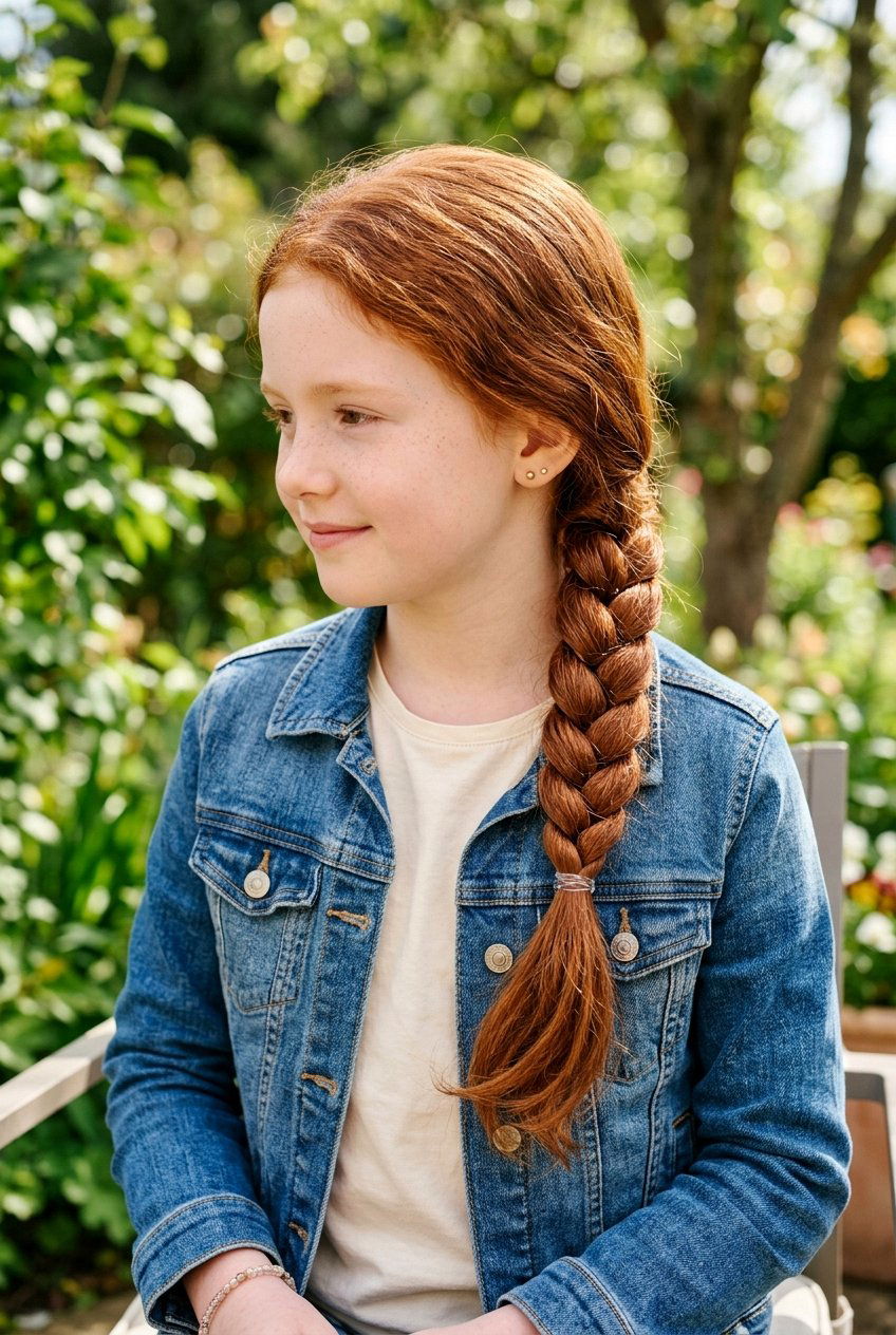 Simple Side Braid - 20 kindergarten picture day hairstyle