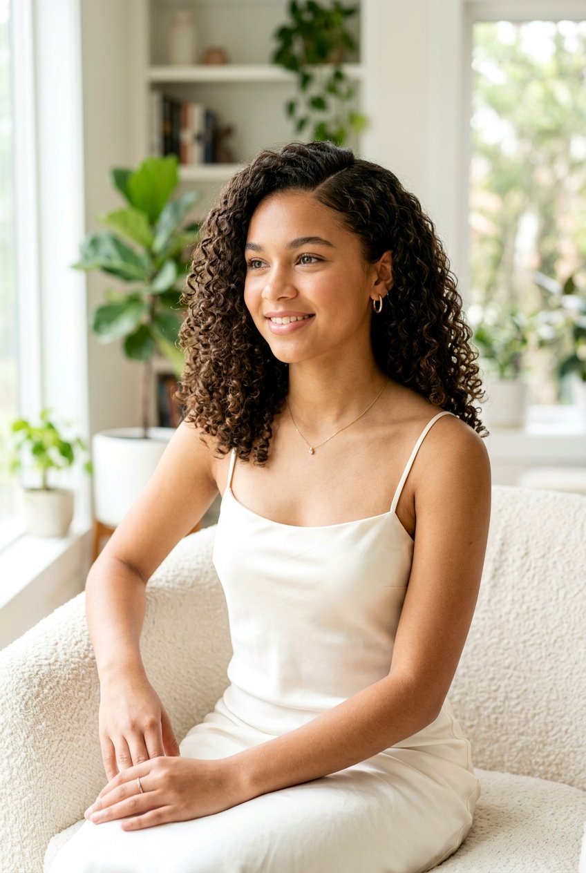 Simple Side Part Curls - 20 prom hairstyle for teenage girls with curls - 20 prom hairstyle for teenage girls with curls