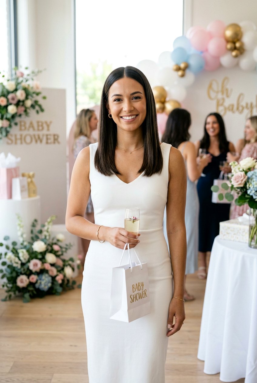 Simple Straight Baby Shower Hair - 20 baby shower hairstyles - 20 baby shower hairstyles