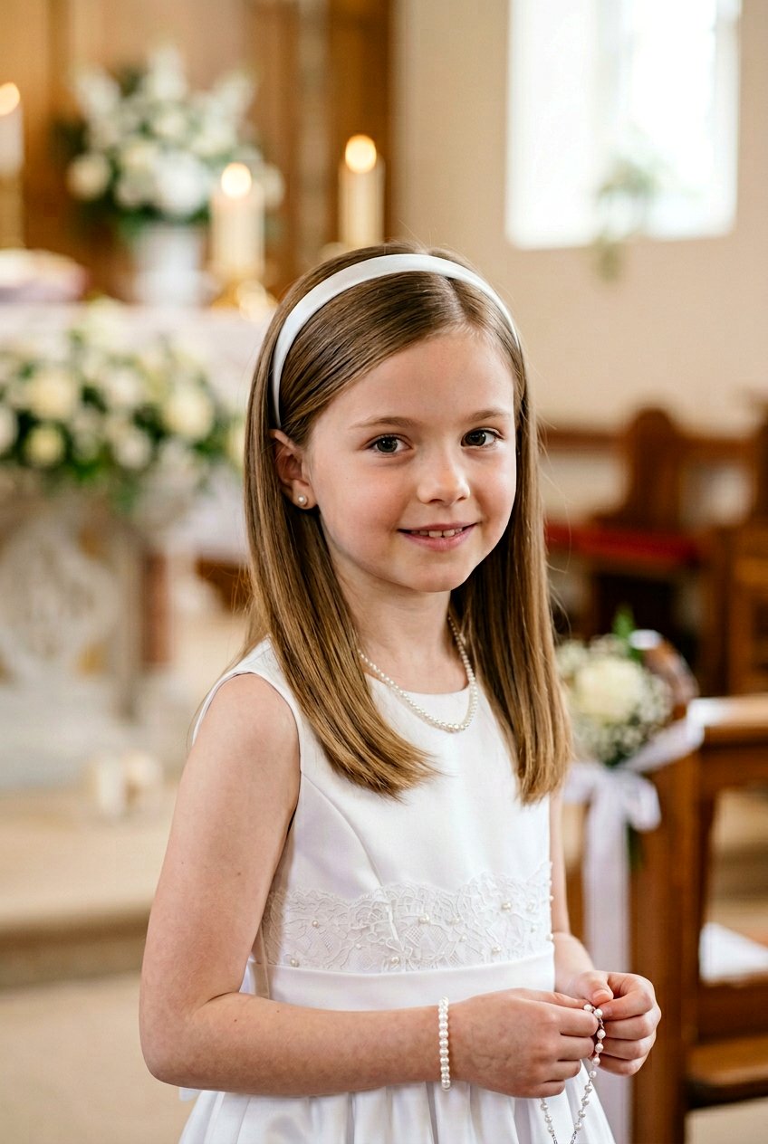 Simple Straight Communion Hair For Girls - 20 communion hairstyles for girls - 20 communion hairstyles for girls