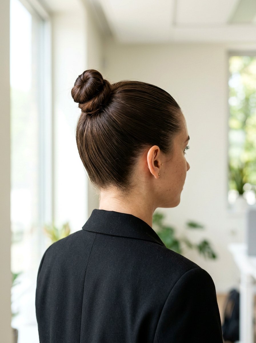 Simple Top Knot - 20 no fuss interview hairstyle for women - 20 no fuss interview hairstyle for women