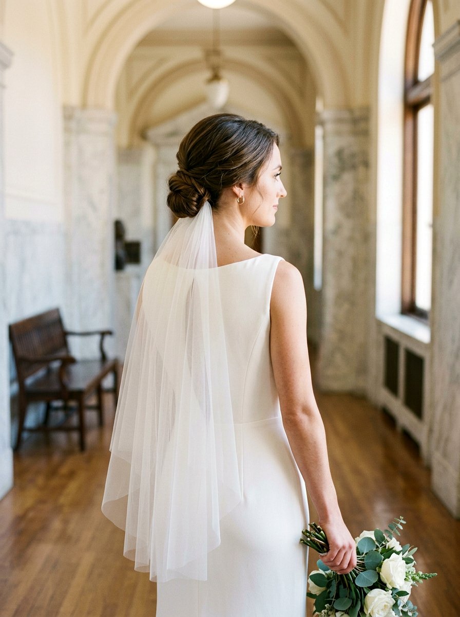 Simple VeilFriendly Courthouse Wedding Hair - 20 simple courthouse wedding hairstyle - 20 simple courthouse wedding hairstyle