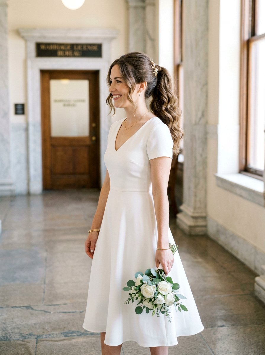 Simple Wedding Ponytail For Courthouse - 20 simple courthouse wedding hairstyle - 20 simple courthouse wedding hairstyle