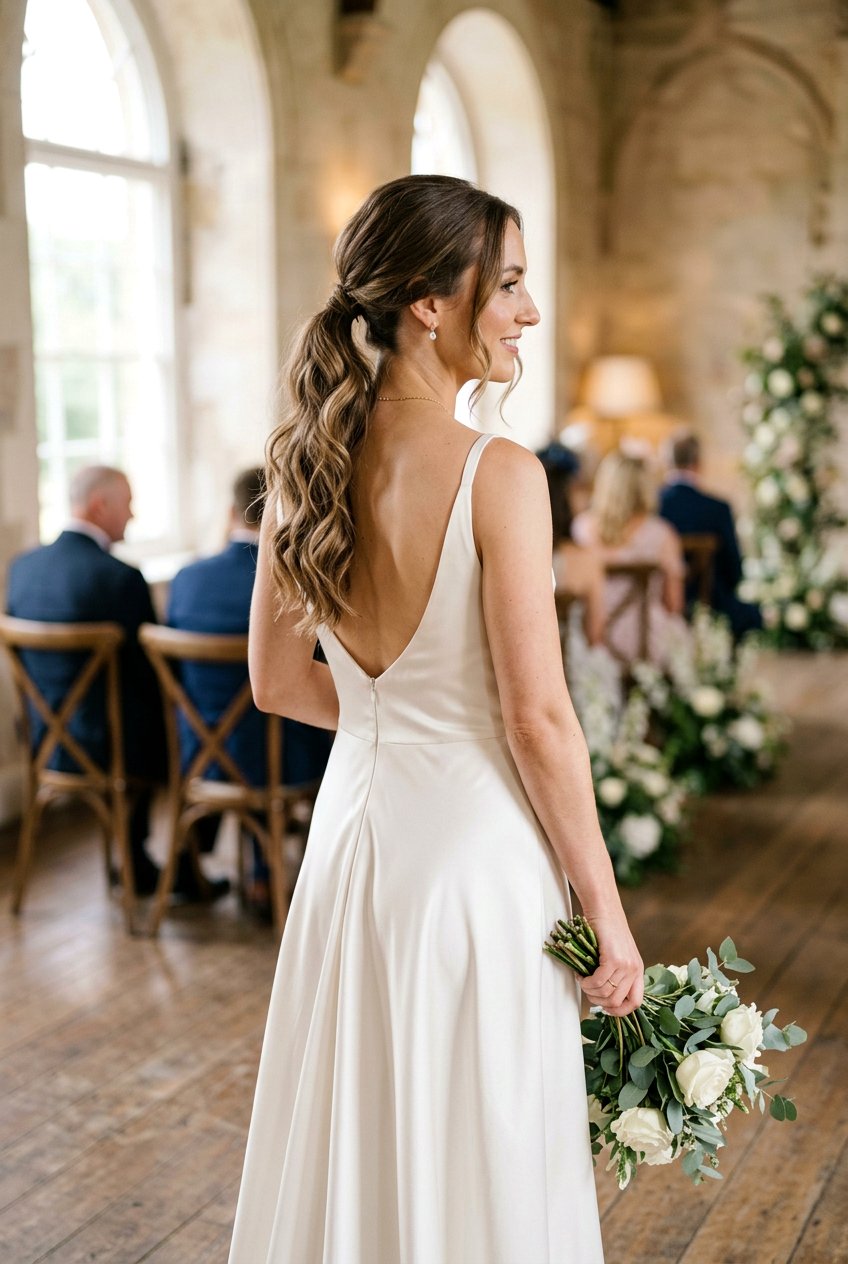 Simple Wedding Ponytail With Natural Waves - 20 wedding ponytail with waves - 20 wedding ponytail with waves