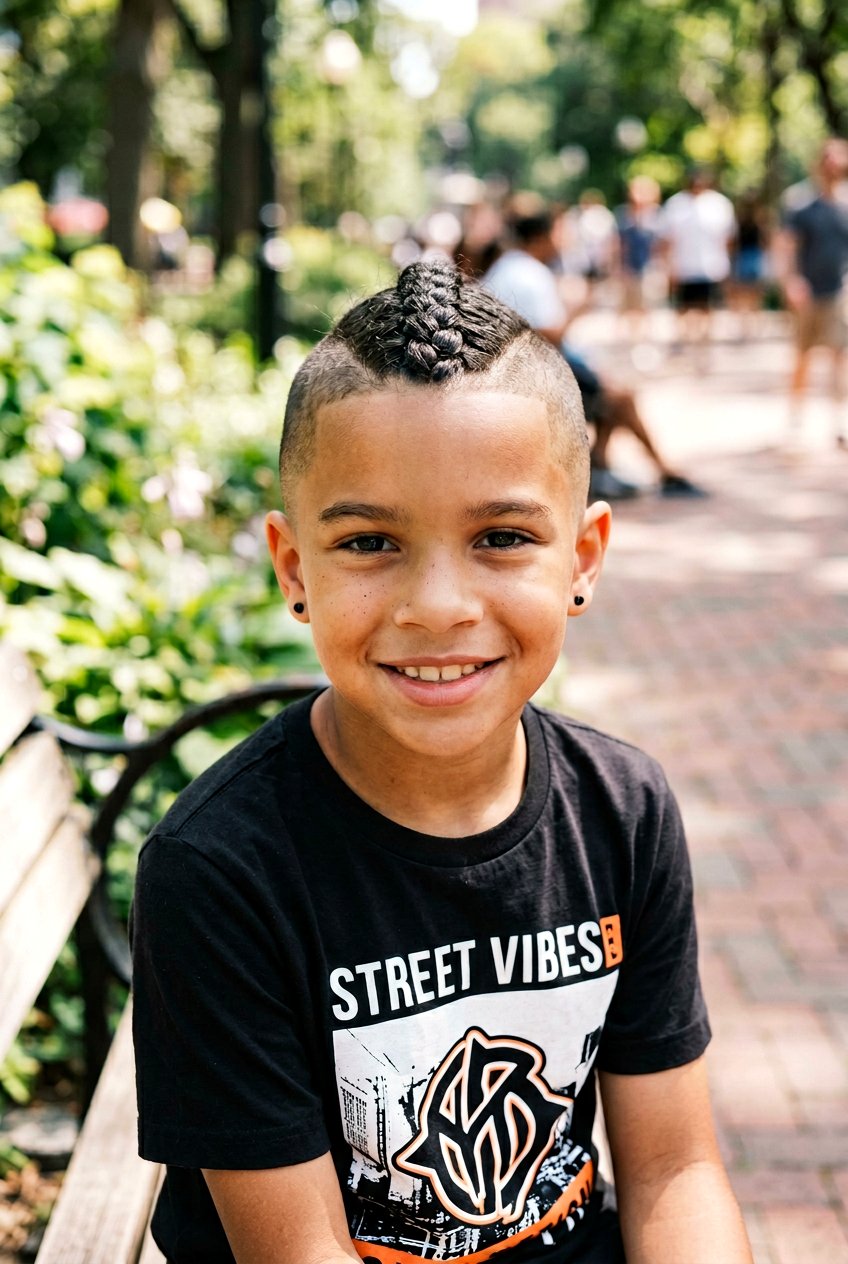 Single Braid Mohawk - 20 biracial boys braid styles - 20 biracial boys braid styles