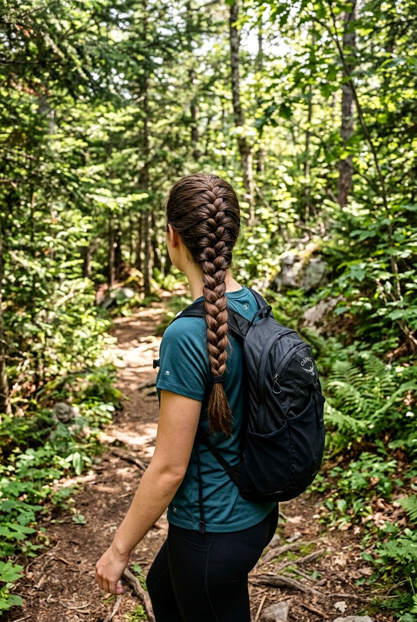Single French Braid For Hiking Long Hair - 20 hiking hairstyles for long hair - 20 hiking hairstyles for long hair
