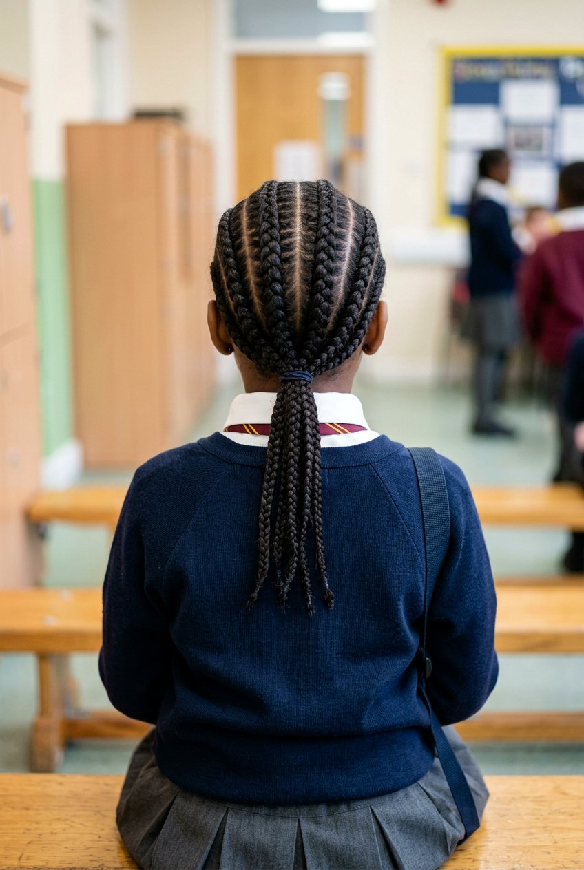 Six Stitch Braids To The Back For Girls - 20 stitch braids for girls - 20 stitch braids for girls