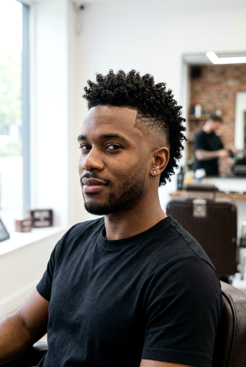 Skin Burst Fade Curly Mohawk - 20 burst fade mohawk men curly hair - 20 burst fade mohawk men curly hair